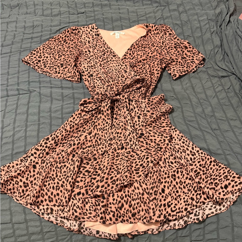 Miami Pink Leopard Mini Dress